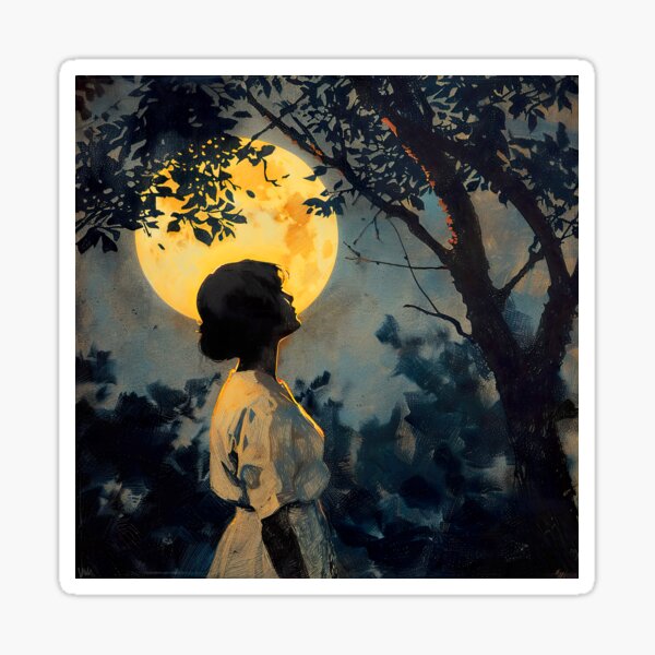 Item preview, Whispers of the Night, A Moonlit Encounter designed and sold by AM FineArtPrints.