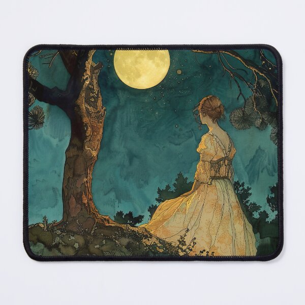 Item preview, Whispers of the Night, A Moonlit Encounter designed and sold by AM FineArtPrints.