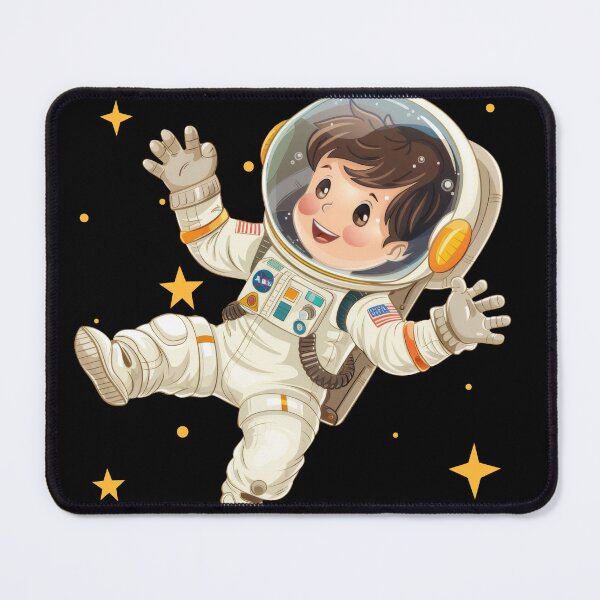 Item preview, Cartoon Child Astronaut Floating in Space designed and sold by ImagineCorner.