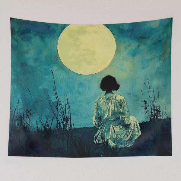 Item preview, Whispers of the Night, A Moonlit Encounter designed and sold by AM FineArtPrints.