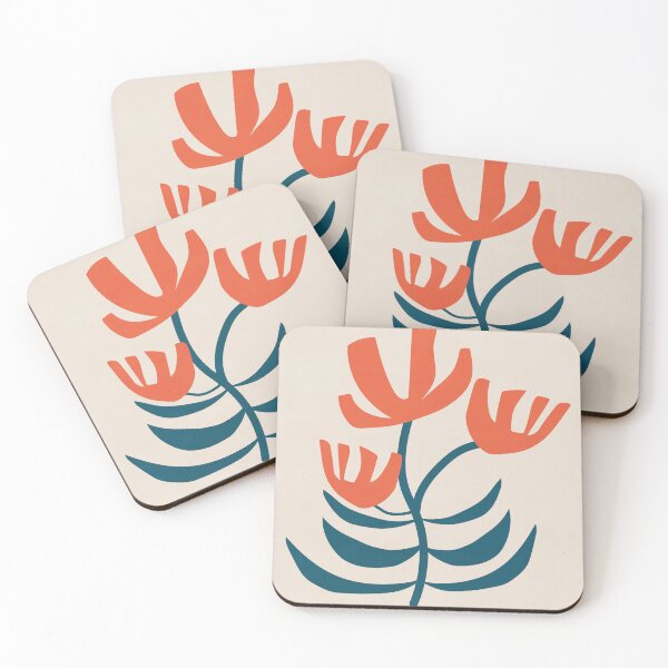 Item preview, Mid Century Minimalist Flowers 3 designed and sold by technicolorable_art.
