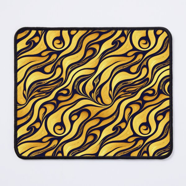 Item preview, Gold Art Deco Wavy Wave Pattern designed and sold by JashJhaveri.
