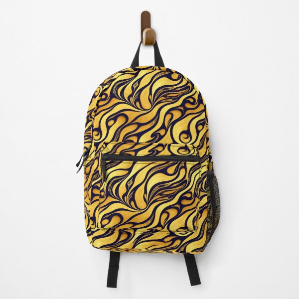 Item preview, Gold Art Deco Wavy Wave Pattern designed and sold by JashJhaveri.