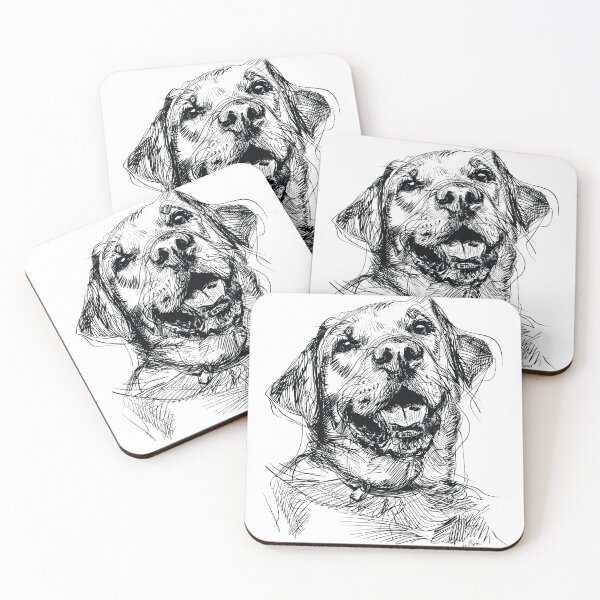 Item preview, Labrador Retriever ballpoint pen drawing designed and sold by byBenci.