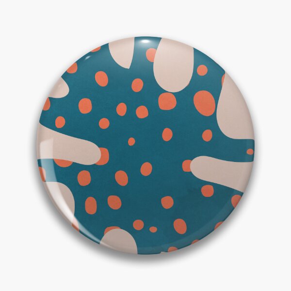 Item preview, Botanical Retro Abstract Shapes Blue Leaf designed and sold by technicolorable_art.