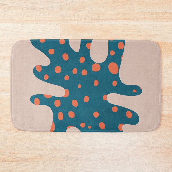 Item preview, Botanical Retro Abstract Shapes Blue Leaf designed and sold by technicolorable_art.
