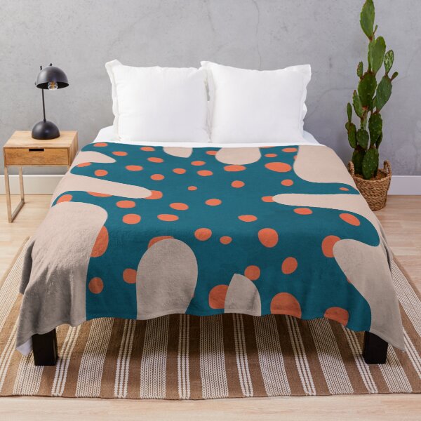 Item preview, Botanical Retro Abstract Shapes Blue Leaf designed and sold by technicolorable_art.