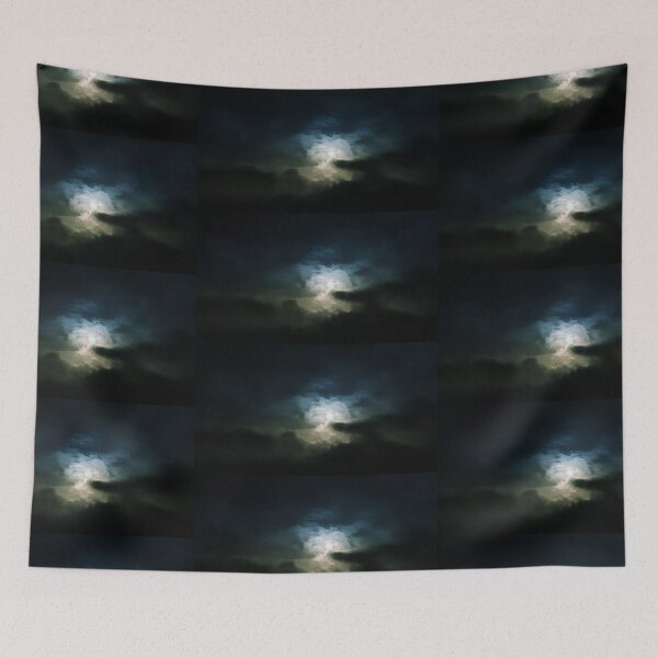 Item preview, Luminous sun rays breaking through dramatic clouds designed and sold by bartekg3.