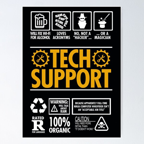 Artikel-Vorschau von Technischer Support Lustiger IT-Helpdesk, designt und verkauft von Nerd Shizzle.