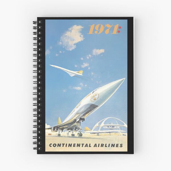 Item preview, Vintage 1964 Continental Airlines Concorde Poster Fly Supersonic 1971 designed and sold by Speedbirddesign.