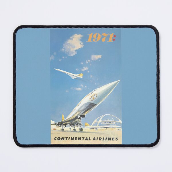 Item preview, Vintage 1964 Continental Airlines Concorde Poster Fly Supersonic 1971 designed and sold by Speedbirddesign.