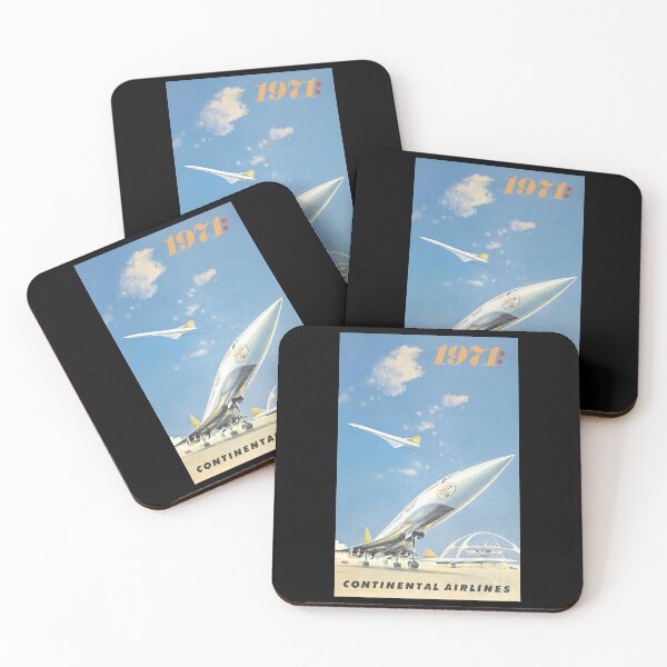 Item preview, Vintage 1964 Continental Airlines Concorde Poster Fly Supersonic 1971 designed and sold by Speedbirddesign.
