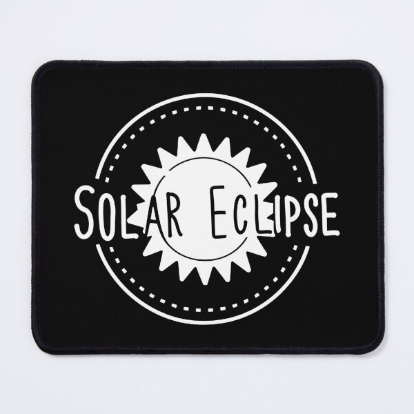 Item preview, Solar Eclipse Minimal style Art in white designed and sold by EmeraldeaArt.