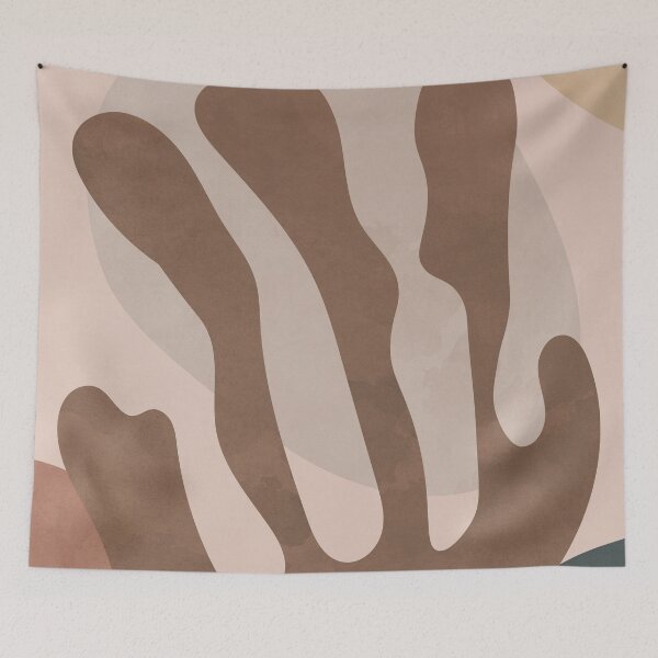 Item preview, Boho Scandinavian, Organic Shapes, Brown Tones designed and sold by technicolorable_art.
