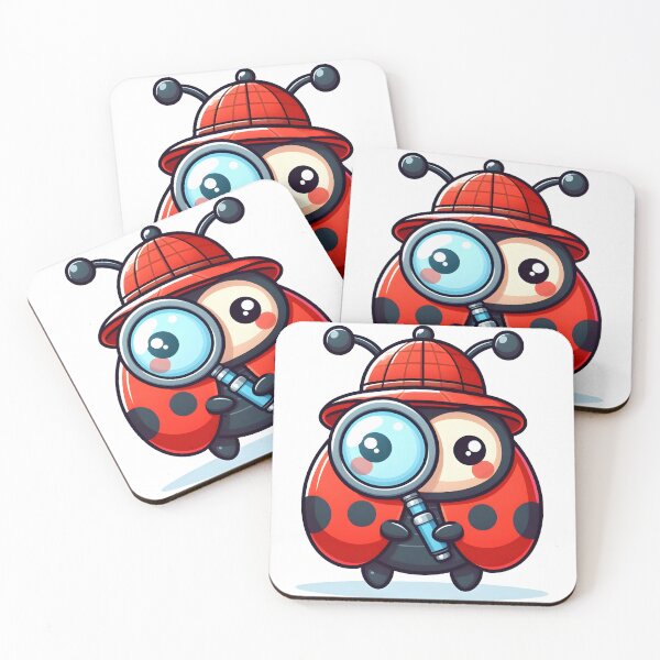 Item preview, Kawaii Ladybug: Sporting A Detective Hat designed and sold by CanvasCutie.