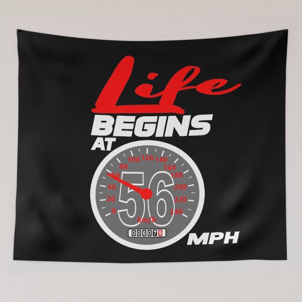 Item preview, Life begins at 56 mph designed and sold by giftfromheart.