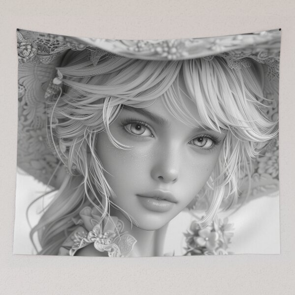 Item preview, Girl with the Flowers in her hat designed and sold by SOCaptivating.