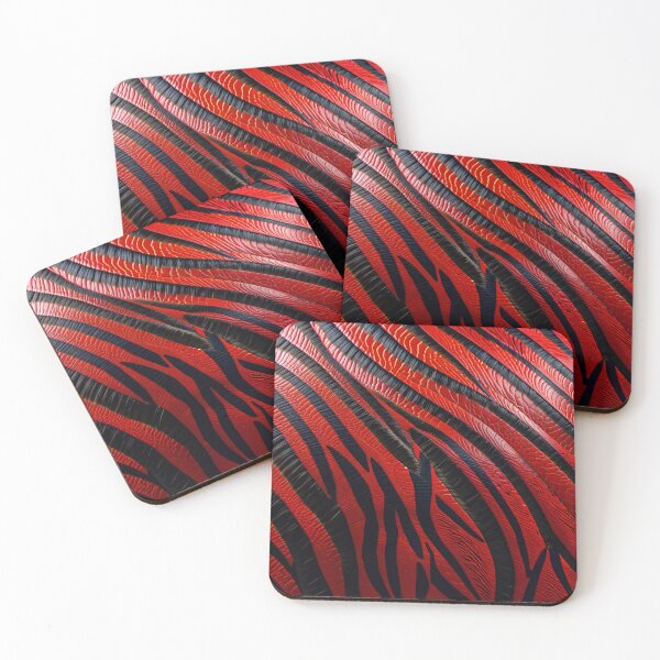 Item preview, Abstract Red Zebra Skin Pattern designed and sold by TheArtOfPat.