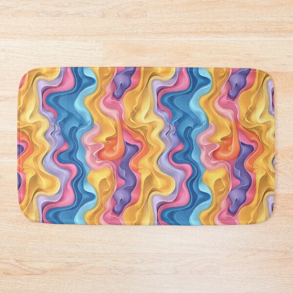 Item preview, Vibrant Abstract Waves in Pastel Hues - satin designed and sold by PICbyFemke.