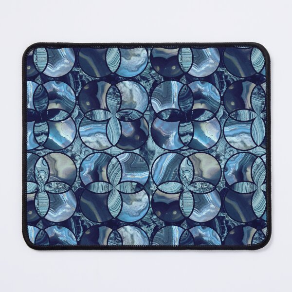 Item preview, marble effect mosaic blue designed and sold by Alessandro Remo Mazzoni Remotextiles.