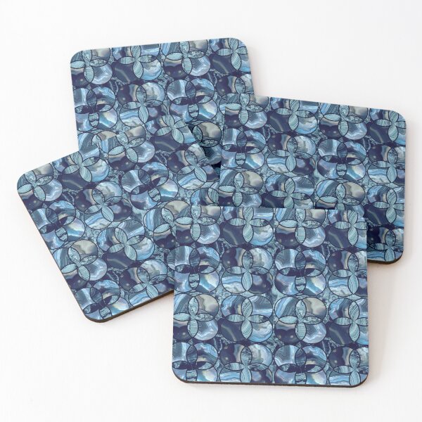 Item preview, marble effect mosaic blue	 designed and sold by Alessandro Remo Mazzoni Remotextiles.
