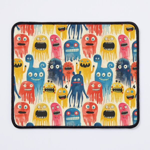 Item preview, Whimsical Colorful Monster Illustrations - Yellow, blue and Red designed and sold by PICbyFemke.