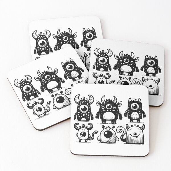 Item preview, Group Of Monsters designed and sold by NicolasGlowArt.