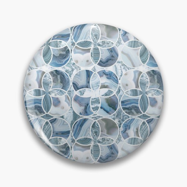 Item preview, Copy of marble effect mosaic white blue designed and sold by Alessandro Remo Mazzoni Remotextiles.