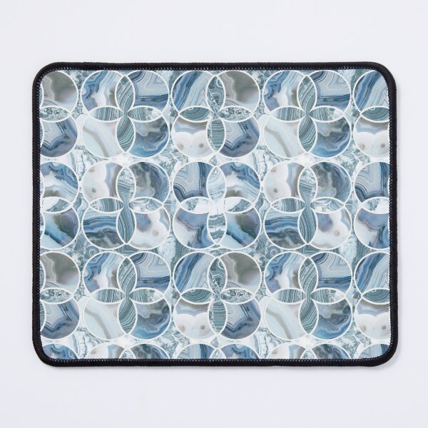 Item preview, Copy of marble effect mosaic white blue designed and sold by Alessandro Remo Mazzoni Remotextiles.