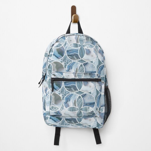 Item preview, Copy of marble effect mosaic white blue designed and sold by Alessandro Remo Mazzoni Remotextiles.