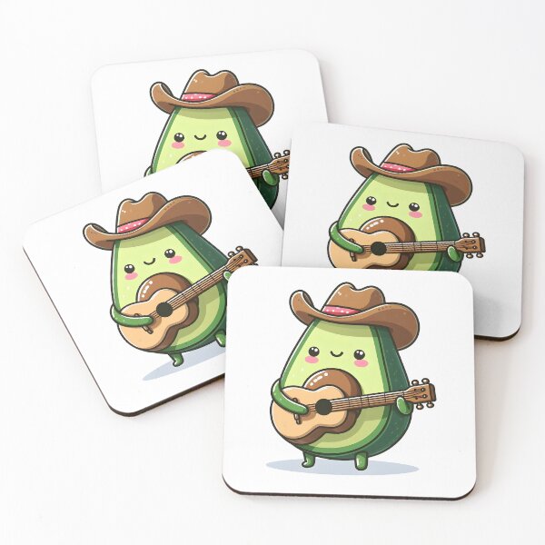 Item preview, Kawaii Avocado With A Cowboy Hat designed and sold by CanvasCutie.