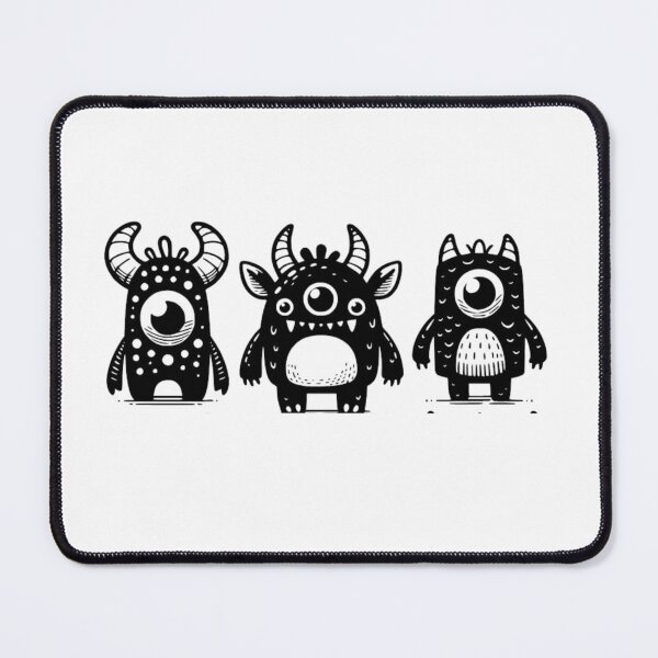 Item preview, Black Minimalist Monsters designed and sold by NicolasGlowArt.