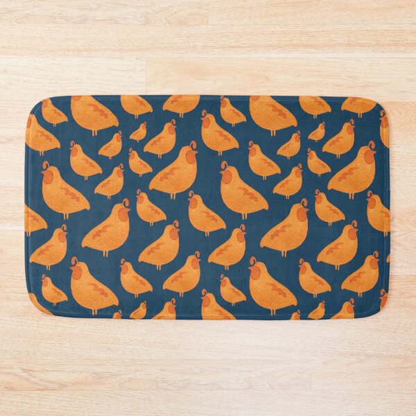 Item preview, California Poppy Quails on Navy designed and sold by Denise Soden.