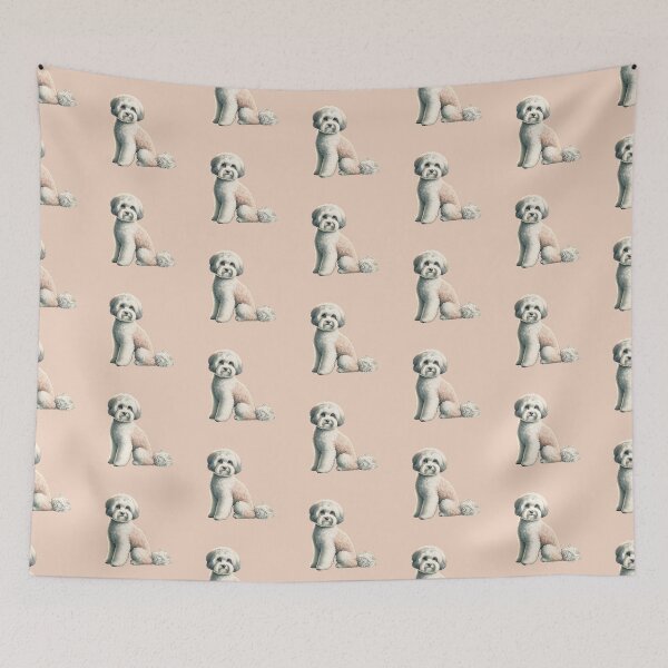 Item preview, Gentle Shichon – Ukiyo-e Style Dog Illustration designed and sold by TidalEchoes.