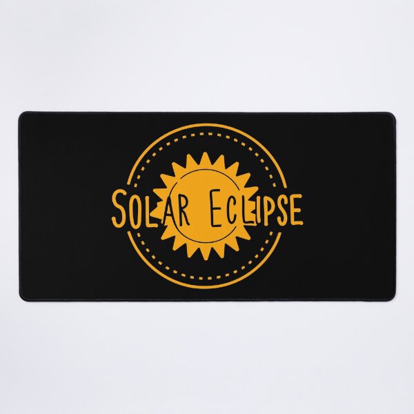 Item preview, Solar Eclipse Minimal style Art in orange yellow designed and sold by EmeraldeaArt.