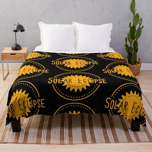 Item preview, Solar Eclipse Minimal style Art in orange yellow designed and sold by EmeraldeaArt.