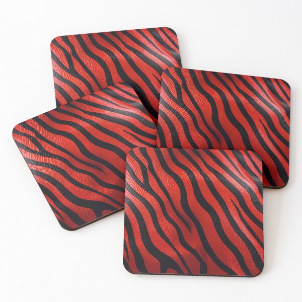 Item preview, Abstract Red Zebra Skin Pattern designed and sold by TheArtOfPat.