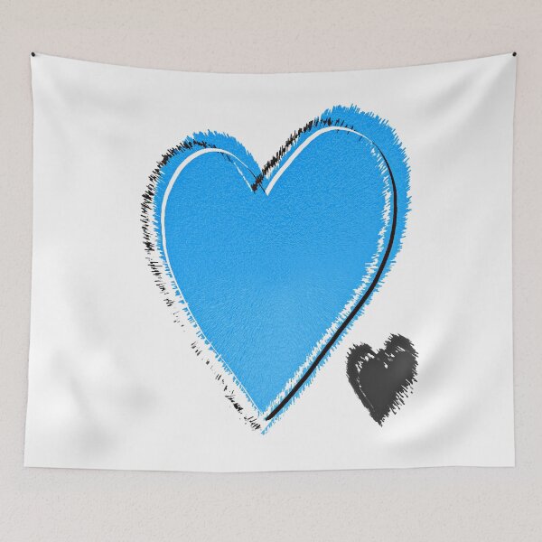 Item preview, Blue Abstract Love Heart designed and sold by StudioFlea.