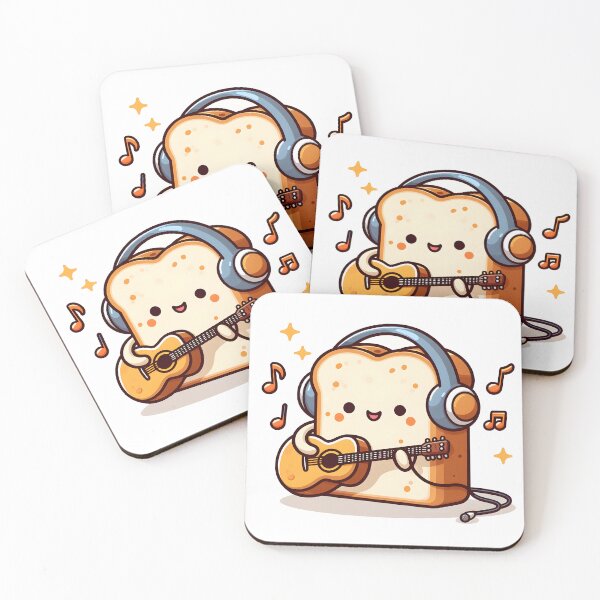 Item preview, Kawaii Toast With Headphones designed and sold by CanvasCutie.