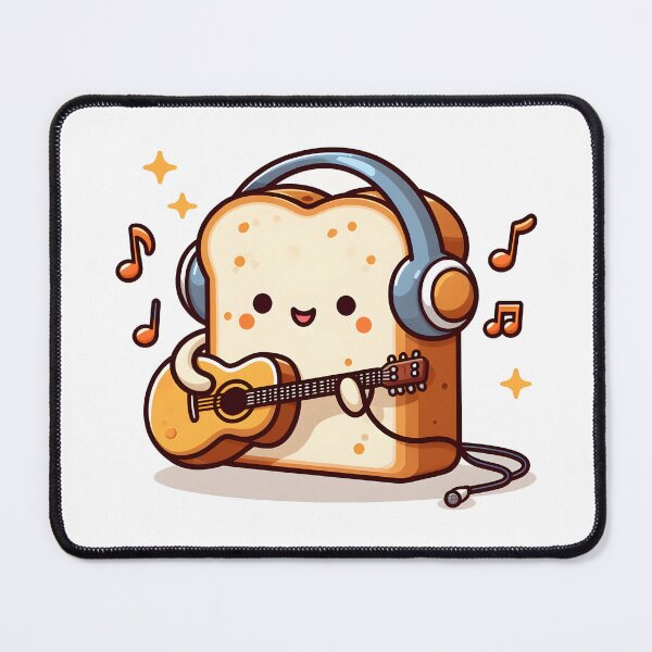 Item preview, Kawaii Toast With Headphones designed and sold by CanvasCutie.