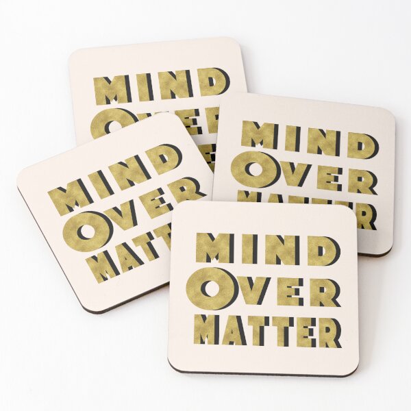 Item preview, Mind over matter golden block type quote designed and sold by starseedgems.