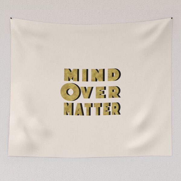 Item preview, Mind over matter golden block type quote designed and sold by starseedgems.