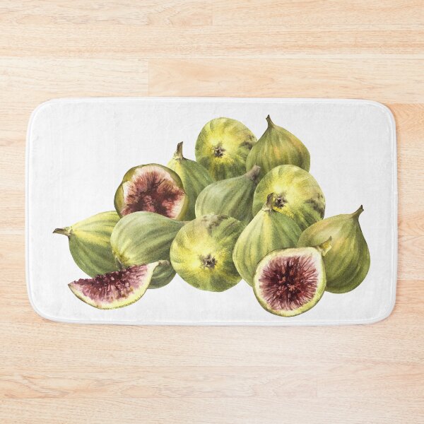 Item preview, A pile of ripe figs, picked whole and cut fruit hand-drawn watercolor sticker  designed and sold by BartolArt.