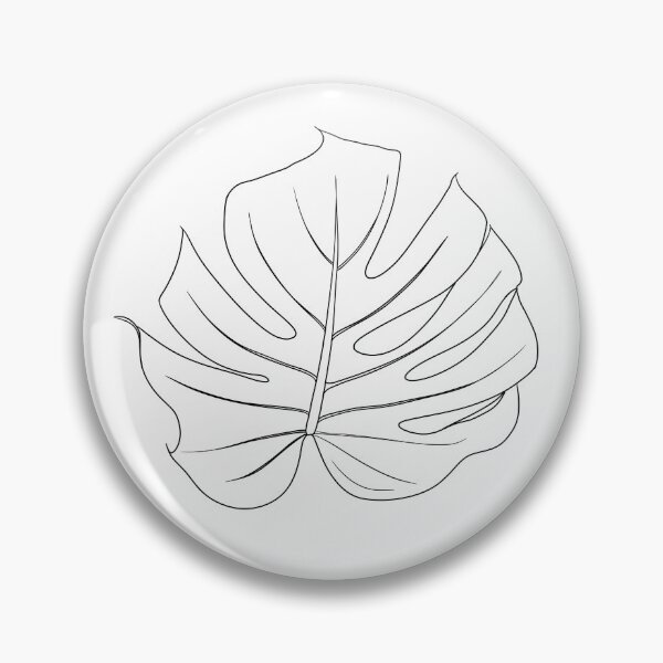 Item preview, Monstera Leaf Minimalist Line Art designed and sold by lavavamp.