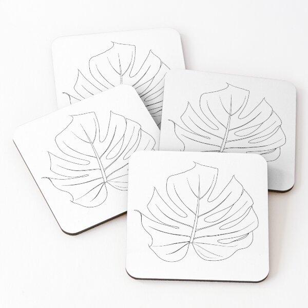 Item preview, Monstera Leaf Minimalist Line Art designed and sold by lavavamp.