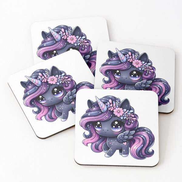 Item preview, Purple pony black unicorn glitter designed and sold by AngelinaBezm.
