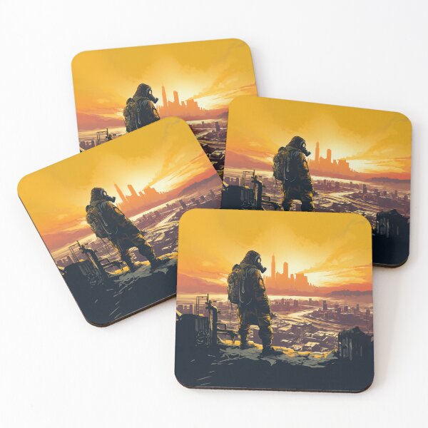 Item preview, Different Times, vivid, vector art, nuclear war, hazmat, beautiful landscape, survivor designed and sold by slemfiskz.
