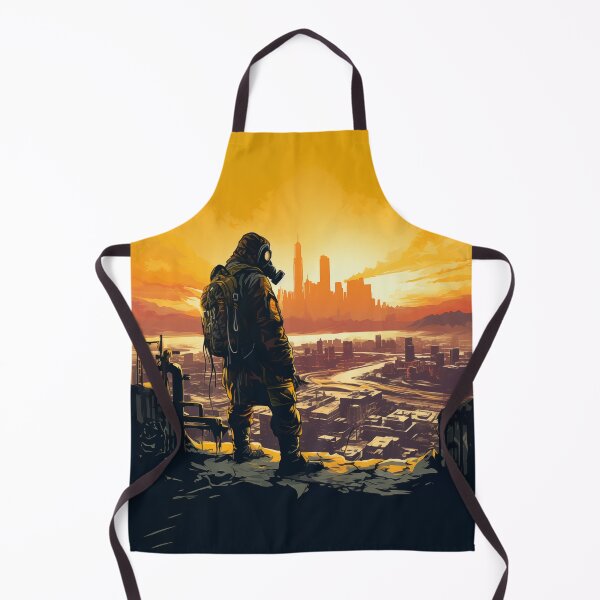 Item preview, Different Times, vivid, vector art, nuclear war, hazmat, beautiful landscape, survivor designed and sold by slemfiskz.