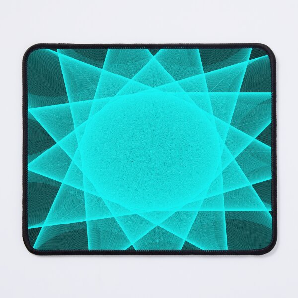 Item preview, Turquoise Star Shaped Geometry Pattern designed and sold by insightful-ai.
