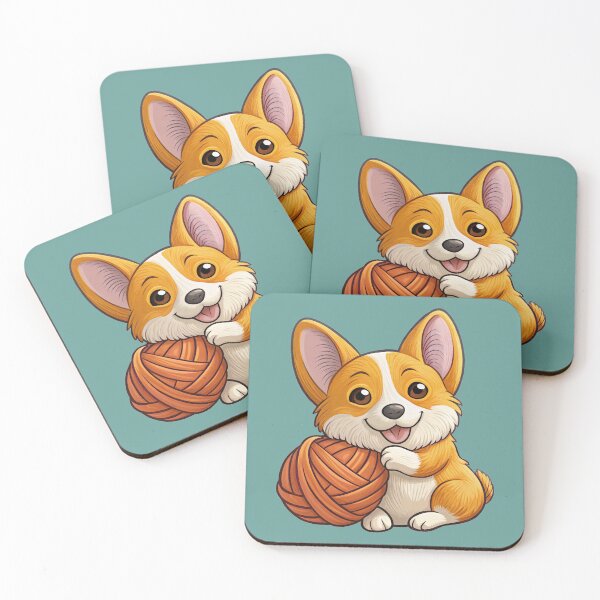 Item preview, Cute Corgi With Yarn Ball Yarnaholic designed and sold by Lelijo.